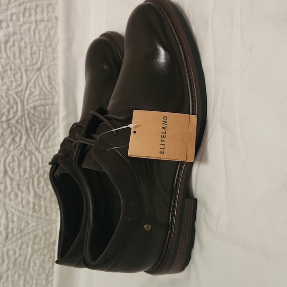 New! Dark brown leather men's dress shoes Oxford business casual formal derby - Picture 9 of 13